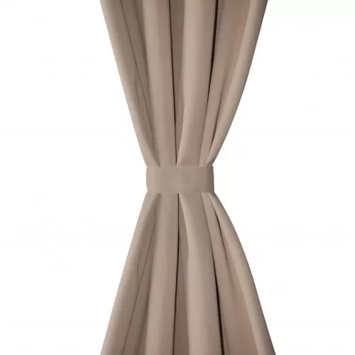2 db krémszínű sötétítőfüggöny fémkarikákkal 135 x 245 cm