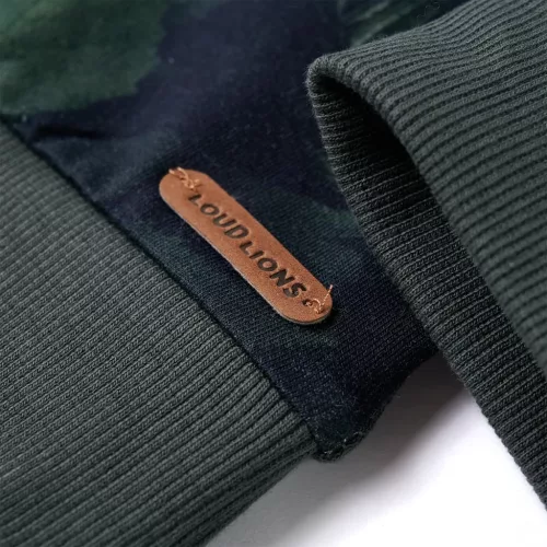 Sötét khaki gyerekpulóver 104