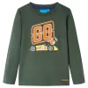 Sötétzöld hosszú ujjú gyerekpóló 116