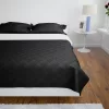 Kétoldalú vattázott ágytakaró 230 x 260 cm fekete/fehér