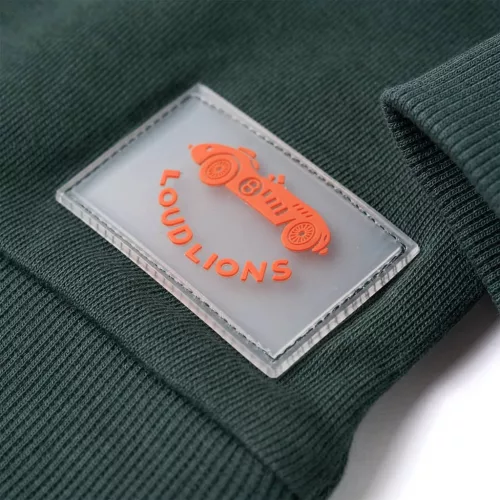 Sötétzöld gyerekpulóver 128