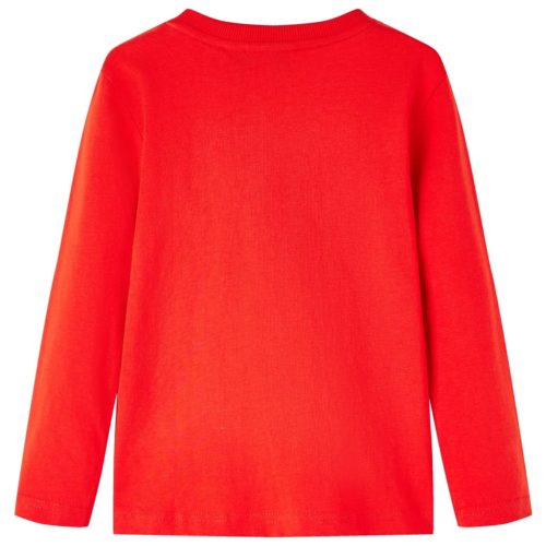 Piros hosszúujjú gyerekpóló 128