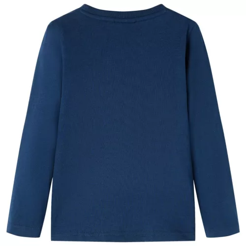 Tengerészkék hosszú ujjú gyerekpóló 128