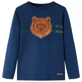 Tengerészkék hosszú ujjú gyerekpóló 104