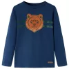 Tengerészkék hosszú ujjú gyerekpóló 128