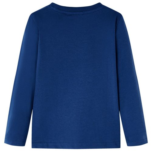 Farmerkék hosszú ujjú gyerekpóló 128