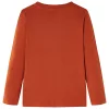 Világos rozsda hosszú ujjú gyerekpóló 116