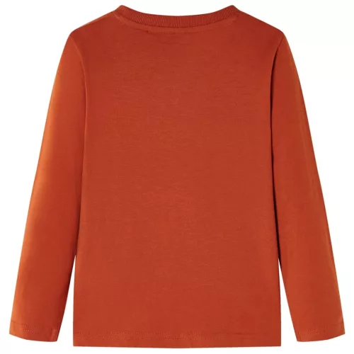 Világos rozsda hosszú ujjú gyerekpóló 128