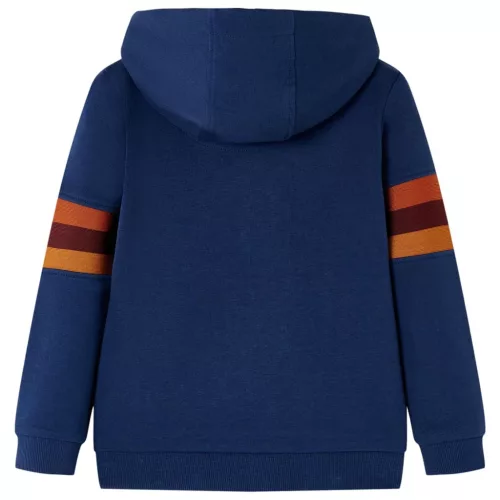 Tengerészkék kapucnis gyerekpulóver 92