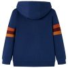 Tengerészkék kapucnis gyerekpulóver 104