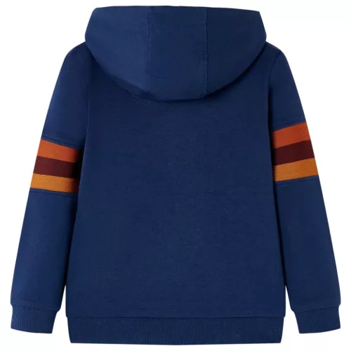 Tengerészkék kapucnis gyerekpulóver 104