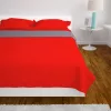  230x260 cm kétoldalas steppelt ágytakaró vörös és szürke