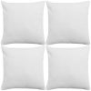  4 db 50x50 cm fehér vászon jellegű párnahuzat