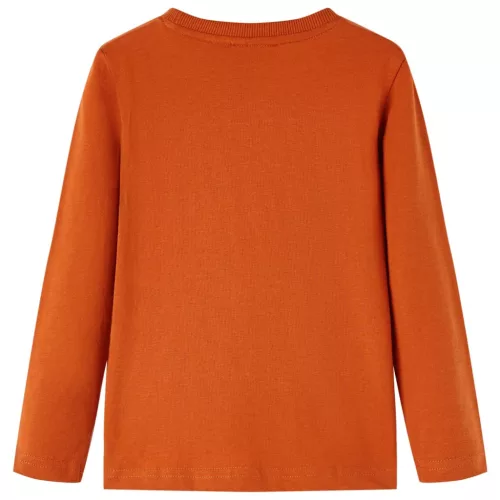 Világos rozsda hosszú ujjú gyerekpóló 116