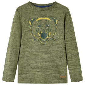 Keki melange hosszú ujjú gyerekpóló 128