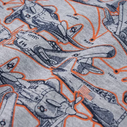 Szürke melange gyerekpulóver 104 128