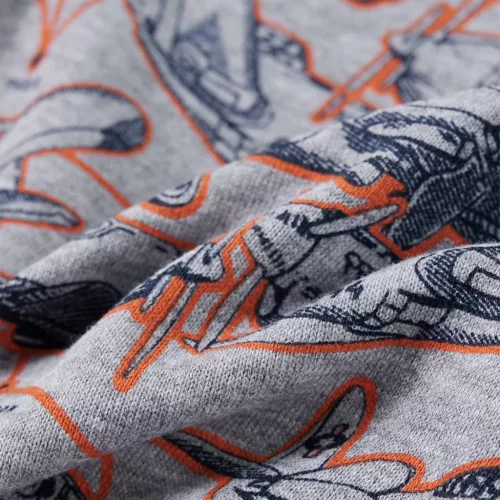 Szürke melange gyerekpulóver 104 128