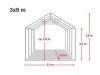 Party šator 3x9m-PROFESSIONAL DELUXE 500g/m2-pojačana konstrukcija krova