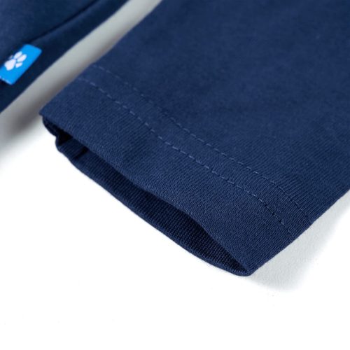 Tengerészkék hosszú ujjú gyerekpóló 92