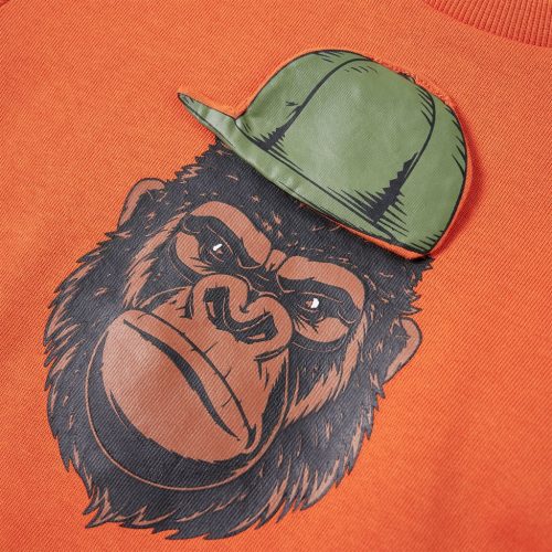 Sötét narancssárga gyerekpulóver 104