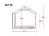 Party šator 3x4m-PROFESSIONAL DELUXE 500g/m2-pojačana konstrukcija krova