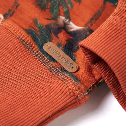 Világos rozsda színű gyerekpulóver 140