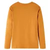 Sötét okker hosszú ujjú gyerekpóló 104