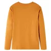 Sötét okker hosszú ujjú gyerekpóló 116