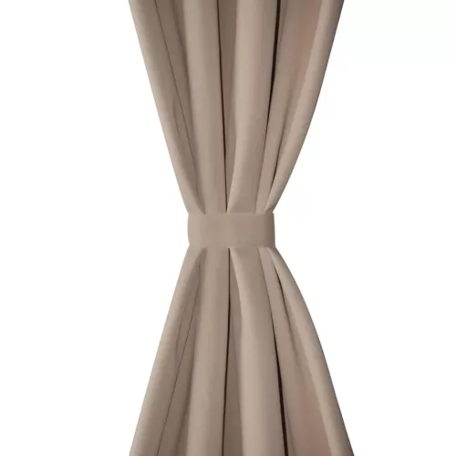  2 db krémszínű sötétítőfüggöny fém fűzőlyukakkal 135 x 175 cm