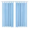  2 db türkizkék mikroszatén függöny karikákkal 140 x 175 cm