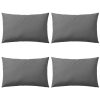 4 db szürke kültéri párna 60 x 40 cm