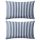  2 db tengerészkék csíkos kültéri párna 60 x 40 cm