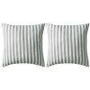  2 db szürke csíkos kültéri párna 45 x 45 cm