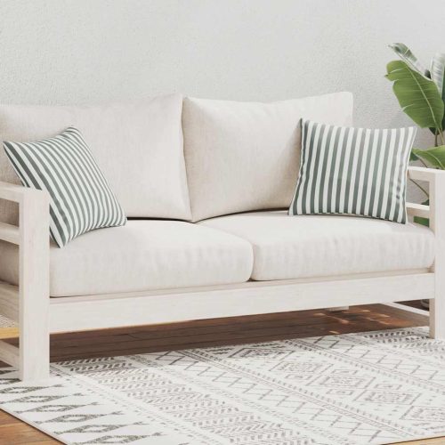  2 db szürke csíkos kültéri párna 45 x 45 cm