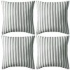  4 db szürke csíkos kültéri párna 45 x 45 cm