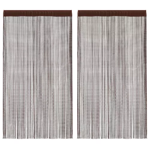  2 db barna zsinórfüggöny 100 x 250 cm