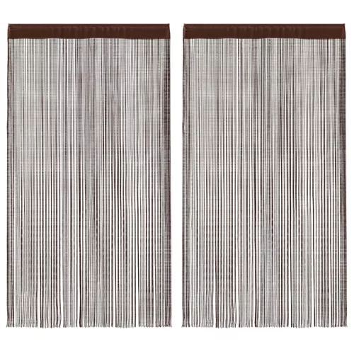 2 db barna zsinórfüggöny 140 x 250 cm