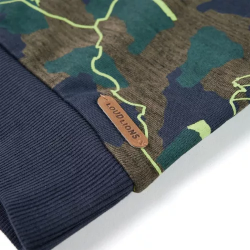 Sötét keki melange gyerekpulóver 140