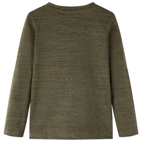 Sötétkeki melange hosszú ujjú gyerekpóló 104