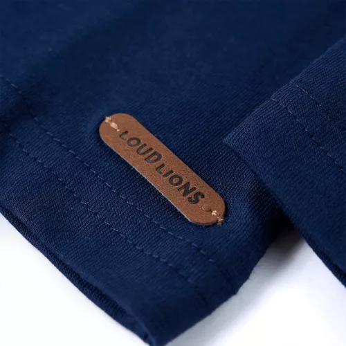 Tengerészkék hosszú ujjú gyerekpóló 128