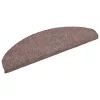 15 db öntapadós lépcsőszőnyeg 65 x 21 x 4 cm világosbarna félkör alakú nagy
