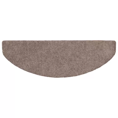  15 db öntapadós lépcsőszőnyeg 65 x 21 x 4 cm világosbarna félkör alakú nagy