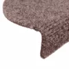  15 db öntapadós lépcsőszőnyeg 65 x 21 x 4 cm világosbarna félkör alakú nagy