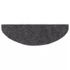  15 db öntapadós lépcsőszőnyeg, 65 x 21 x 4 cm, sötétszürke, nagy félkör alakú