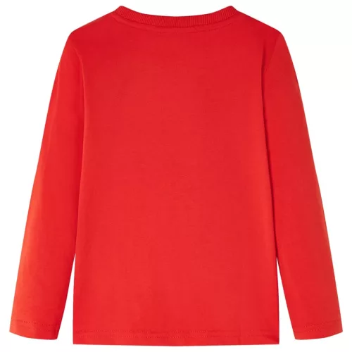 Piros hosszúujjú gyerekpóló 140