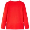Piros hosszúujjú gyerekpóló 116