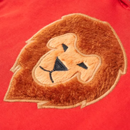 Piros kapucnis gyerekpulóver 92