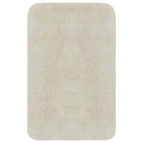  3 darabos fehér szövet fürdőszobaszőnyeg-garnitúra