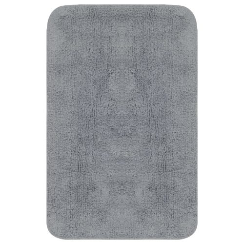  2 darabos szürke szövet fürdőszobaszőnyeg-garnitúra