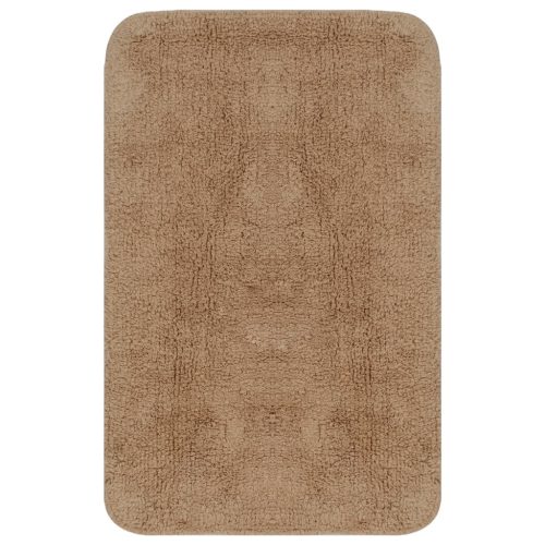  2 részes bézs szövet fürdőszobaszőnyeg-garnitúra